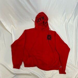 Champion Red Pullover Sweatshirt with Hood